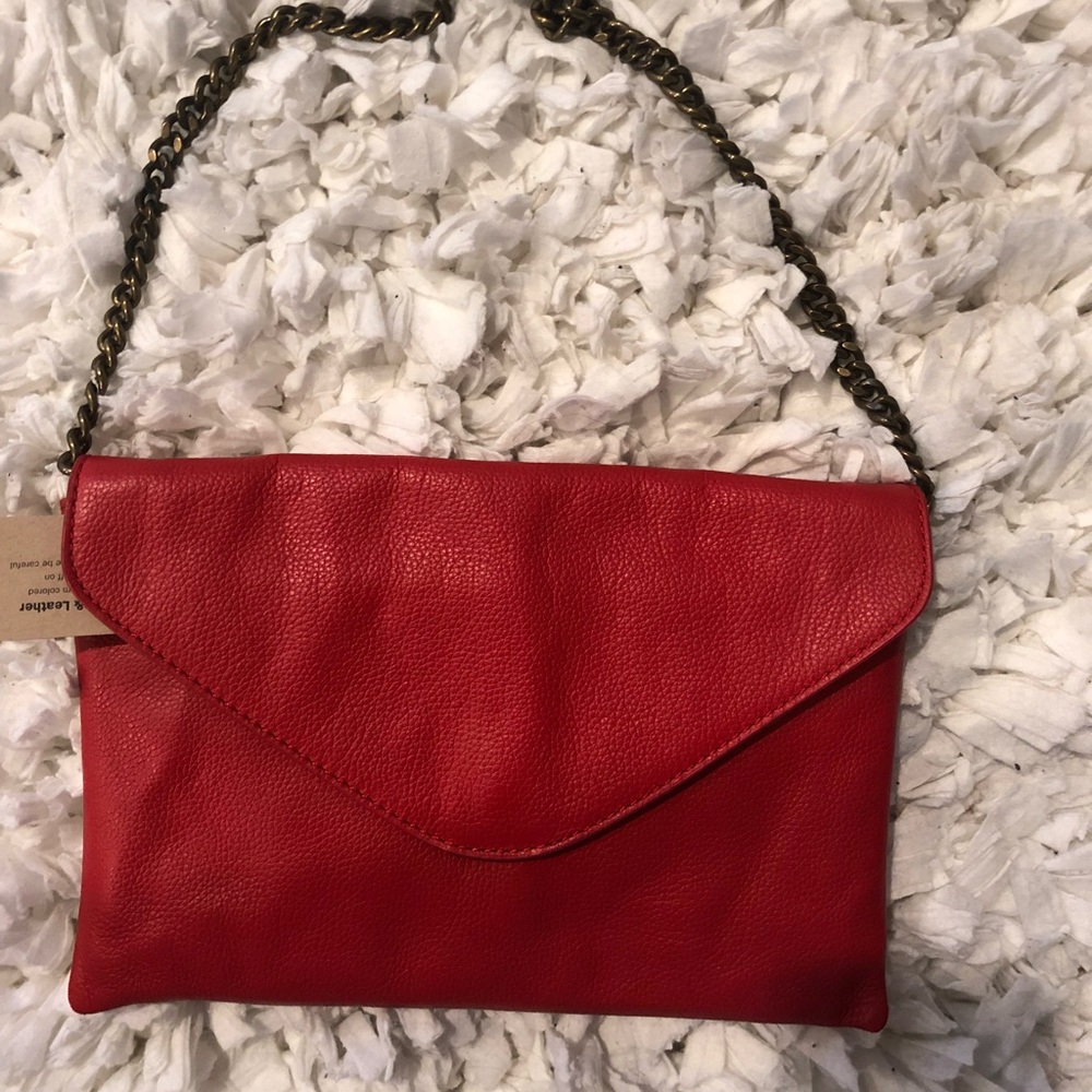 New leather clutch